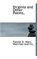 Dirginia and Other Poems.