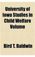 University of Iowa Studies in Child Welfare Volume: (English)