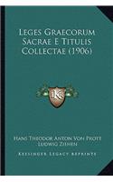 Leges Graecorum Sacrae E Titulis Collectae (1906)