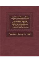[Epikleseis Theon], Sive, de Deorum Cognominibus Per Grammaticorum Graecorum Scripta Dispersis [Microform]
