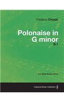 Polonaise in G minor B.1 - For Solo Piano (1817)