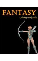 Fantasy: Coloring Book Vol.1: Fairy Fantasy: Adult Coloring Book