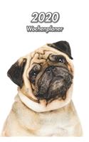 2020 Wochenplaner: Mops - 107 Seiten, 15cm x 23cm ca. A5 - Taschenkalender - Terminplaner - Tagebuch - Terminkalender - Organizer für Hundeliebhaber