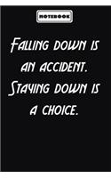 Falling down is an accident. Staying down is a choice.