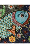 Notebook: Lined Notebook Journal- Unique Fish Image Cover- 100 Pages - Large (8.5 x 11 inches)