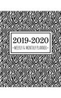 2019-2020 Weekly & Monthly Planner: Diary Agenda Calendar Schedule Organizer - Zebra Print - Sept 2019 through December 2020