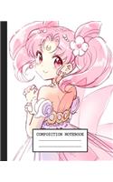 Notebook: Anime Japan Sailor Moon Soft Glossy Cover Graph Paper Pages Book 7.5 x 9.25 Inches 110 Pages