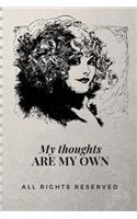 My Thoughts, Are My Own. Sketchbook Journal.: 60 Blank Pages to Jot Down Private Thoughts and Sketches.