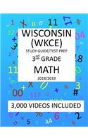 3rd Grade WISCONSIN WKCE, 2019 MATH, Test Prep