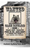 Keeshonden Dog Wanted Poster Journal