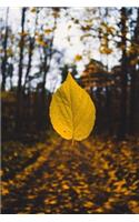 An Autumn Yellow Leaf Floating in the Air Journal: Take Notes, Write Down Memories in this 150 Page Lined Journal