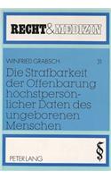 Die Strafbarkeit der Offenbarung hoechstpersoenlicher Daten des ungeborenen Menschen
