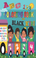 ABC 123 Coloring Book For Black Kids