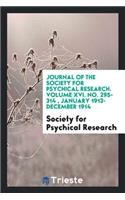 Journal of the Society for Psychical Research