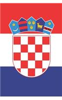 Croatia Flag Notebook - Croatian Flag Book - Croatia Travel Journal: Medium College-Ruled Journey Diary, 110 page, Lined, 6x9 (15.2 x 22.9 cm)