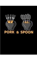 Pork And Spoon: Funny Quotes and Pun Themed College Ruled Composition Notebook