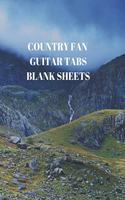 Country Fan Guitar Tabs Blank Sheets