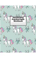 Handwriting Practice Paper Workbook