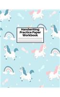Handwriting Practice Paper Workbook