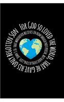 For God So Loved The World That He Gave His Only Begotten Son: 6x9 Portable Christian Notebook with Christian Quote: Inspirational Gifts for Religious Men & Women (Christian Notebooks)