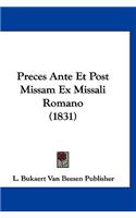 Preces Ante Et Post Missam Ex Missali Romano (1831)