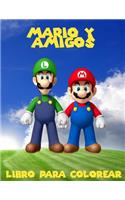 Mario Y Amigos Livro Para Colorir: Un Gran Libro Para Colorear Para Los Niños de 40 Páginas de Diversión.