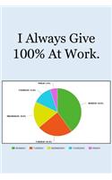 I Always Give 100% At Work.: Lined Notebook