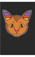 Gay Pride Cat Notebook - Lover Journal Planner: Bisexual Flag Organizer For Men Women