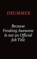 Drummer Because Freaking Awesome Is Not An Official job Title: Career journal, notebook and writing journal for encouraging men, women and kids. A framework for building your career.