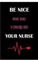 Be nice one day I could be your nurse