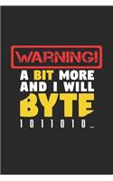 Warning a bit more and I will byte: 6x9 Nerd - dotgrid - dot grid paper - notebook - notes