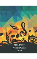 Violinist Weekly Planner 2020: Violin Player Gift Idea For Men & Women Musicians - Violinist Weekly Planner Music Note Book - To Do List & Notes Sections - Calendar Views
