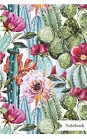Notebook: Cacti Succulent Graph Paper Notebook Journal 120 Page Softcover - 5 Squares Per Inch Graph Paper - 6x9 Blank 5x5 Graph Workbook for Math & Science, 