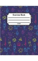Exercise Book Lined: Back To School Notebook V10