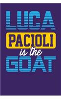 Luca Pacioli is the GOAT: Dark Purple, Yellow & Blue Design, Blank College Ruled Line Paper Journal Notebook for Accountants and Their Families. (Bookkeeping and Tax Season 6