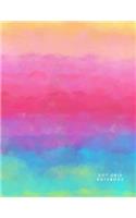 Dot Grid Notebook: Watercolor Rainbow Colors Blank Bullet Dotted Journal Cute Planner Sketch Book Diary Designing Journaling, 110 Pages, Large (8.5 x 11 in)