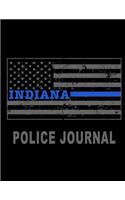 Indiana Police Journal: Indiana Thin Blue Line Police Flag Police Field Interview Notebook 8.5x11