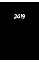2019: Jan - Dez Wochenplaner - 365 Tage Terminkalender Mit Uhrzeit - 1 Tag Auf 1 Seite, Ca. A5 - Schwarz