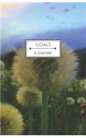 Goals: Daily Goal Setting Journal for Productivity and List Accomplishment Dandelions in the Sunset