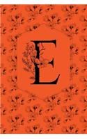 Floral Monogram Journal/Notebook - E