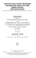 Protecting Social Security beneficiaries from predatory lending and other harmful financial institution practices