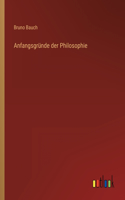 Anfangsgründe der Philosophie