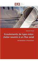 Ecoulements de Type Rotor-Stator Soumis À Un Flux Axial