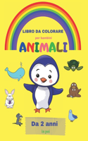 Animali libro da colorare per bambini da 2 anni in poi