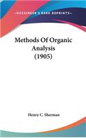 Methods Of Organic Analysis (1905)