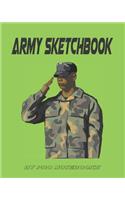 Army Sketchbook: (Sketchbook for Kids)