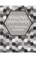 Hexagonal Graph Paper 0.5 Hexagons 150 Pages