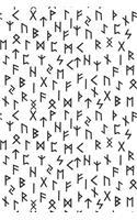 Viking Pattern - Go To Valhalla 08: Blank Sketch Paper Notebook with frame for Norse Mythology Lovers