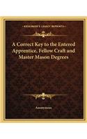 A Correct Key to the Entered Apprentice, Fellow Craft and Master Mason Degrees