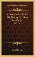 A Contribution To The Life History Of Lilium Tenuifolium (1915)